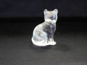 Satin Glass Cat made by Fenton