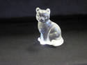 Satin Glass Cat made by Fenton