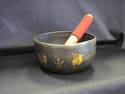 Japanese Painted Singing Bowl with Striker