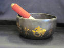 Japanese Painted Singing Bowl with Striker