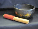 Japanese Painted Singing Bowl with Striker