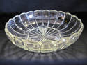 Vintage Pressed Clear Glass Footed Bowl