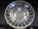 Vintage Pressed Clear Glass Footed Bowl