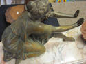 RARE Art Deco Bronze Sculpture with Light - Geo Ma