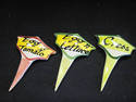 Set of Three Handpainted Sandwich Markers