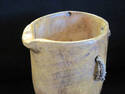 Primative Look Wooden Vessel with Pour Spout