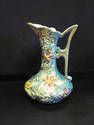 Teal Floral Porcelain Antique vase Belgium