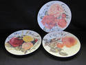 Set of Three Old Glory Rose Plates