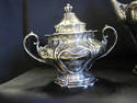 Ornate Three Piece Silver Tea Service - Pairpoint 