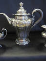 Ornate Three Piece Silver Tea Service - Pairpoint 