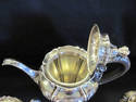 Ornate Three Piece Silver Tea Service - Pairpoint 