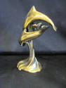 Brass Dolphins Sculpture