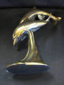 Brass Dolphins Sculpture