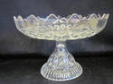 Pressed Glass Compote - Leaf Design