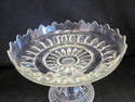 Pressed Glass Compote - Leaf Design