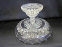 Pressed Glass Compote - Leaf Design