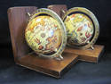 Wooden Globe Bookends