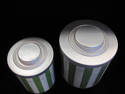 Vintage Green Stripped Canisters - Sahara