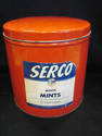 Vintage Red Serco White Mints Canisters 