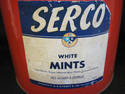 Vintage Red Serco White Mints Canisters 