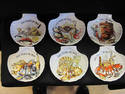 Set of Six Porelain Seafood Serving Dishes