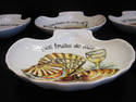 Set of Six Porelain Seafood Serving Dishes