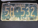 Set of Two Hawaii License Plates - Vintage and Rec