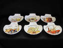 Set of Six Porelain Seafood Serving Dishes