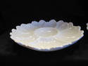 Set of Two White Ceramic Artichoke Designed Plates