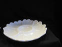 Set of Two White Ceramic Artichoke Designed Plates