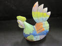 Green/Blue Painted Wooden Chicken