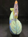 Green/Blue Painted Wooden Chicken