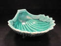 Teal Blue Shell Ceramic Soap Dish