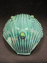 Teal Blue Shell Ceramic Soap Dish