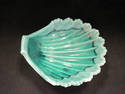 Teal Blue Shell Ceramic Soap Dish