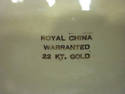 Royal China Cake Plate and Server - 22k Gold