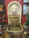 Lion Head Two Piece Concrete Fountain