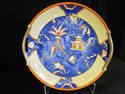 Beautiful Japanese Blue/Orange Plate - Meito China