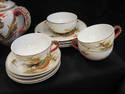 Vintage 15 pc Japanese Dragon Tea Set w/Dessert Pl