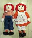 VinTAGE 36" Raggedy Ann & Andy Cloth Dolls - So Cu