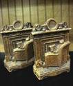 VinTAGe Syrocco Wood Figural Fireplace Bookends