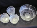 Glass Fruit Serving Bowl with Six Small Bowls