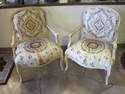 Two French Styled Arm Chairs - New Upohlstry