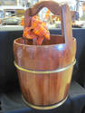 Large Vintage Wooden Chinese Water Bucket