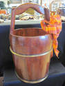 Large Vintage Wooden Chinese Water Bucket