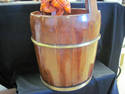 Large Vintage Wooden Chinese Water Bucket