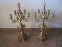 Vintage Ornate Set of Gold Candelabras