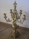 Vintage Ornate Set of Gold Candelabras