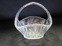 Small Cut Glass Crystal Oval Basket