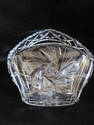 Small Cut Glass Crystal Oval Basket